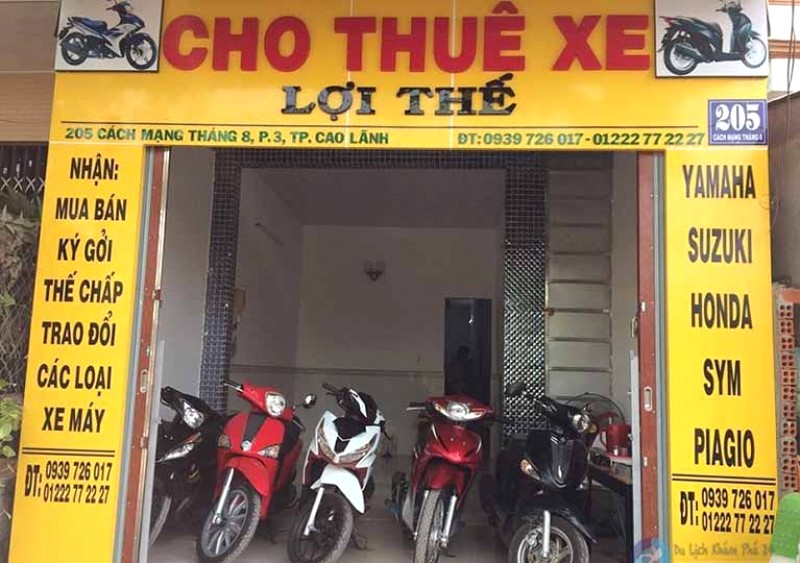 Thuê xe máy Cao Lãnh - Sa Đéc